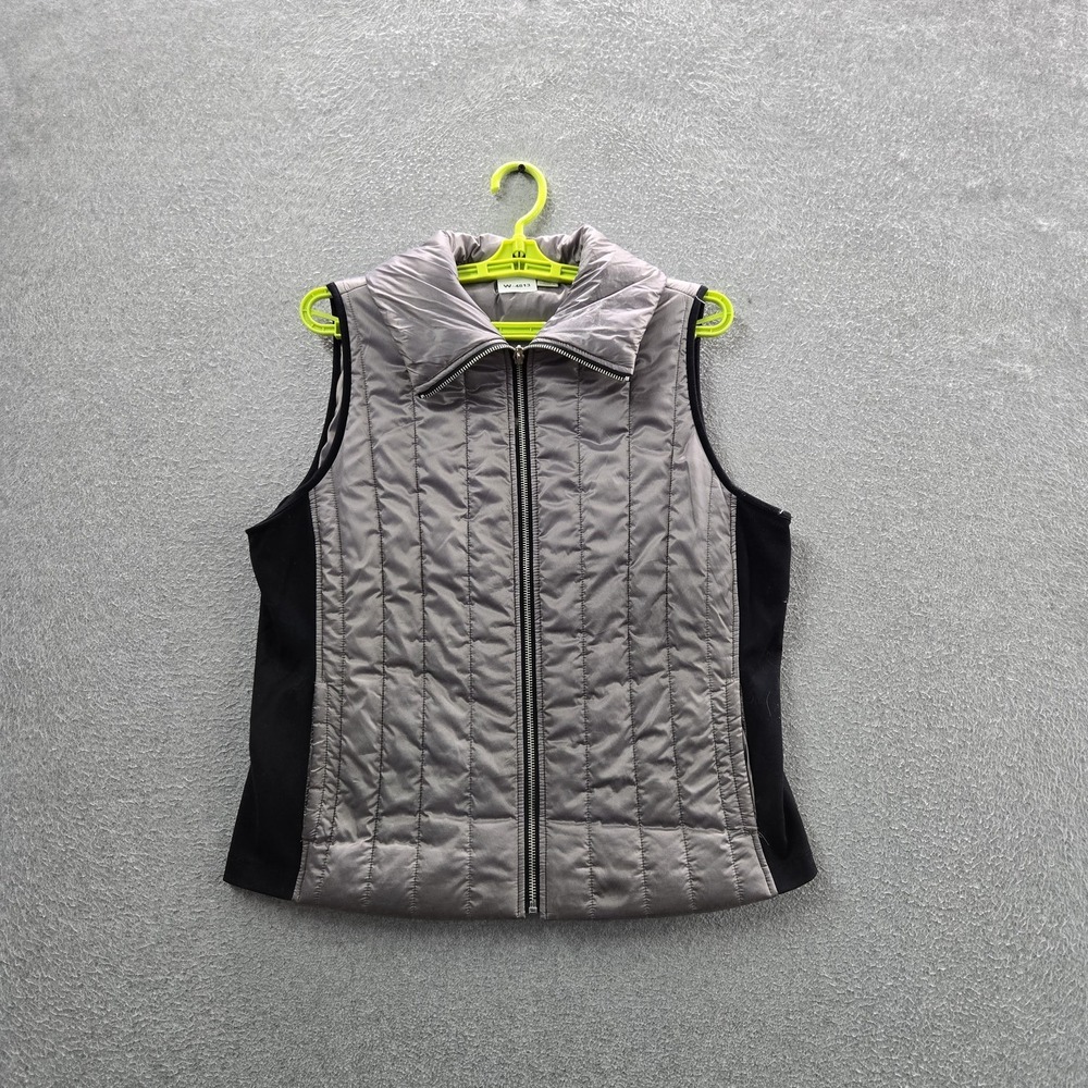 Zenergy‎ By Chico's Women Jacket 1 Gray Nylon Polyester Vest Activewear Zipper